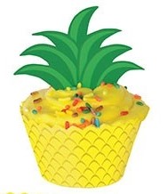 Pineapple cupcake wrapper
